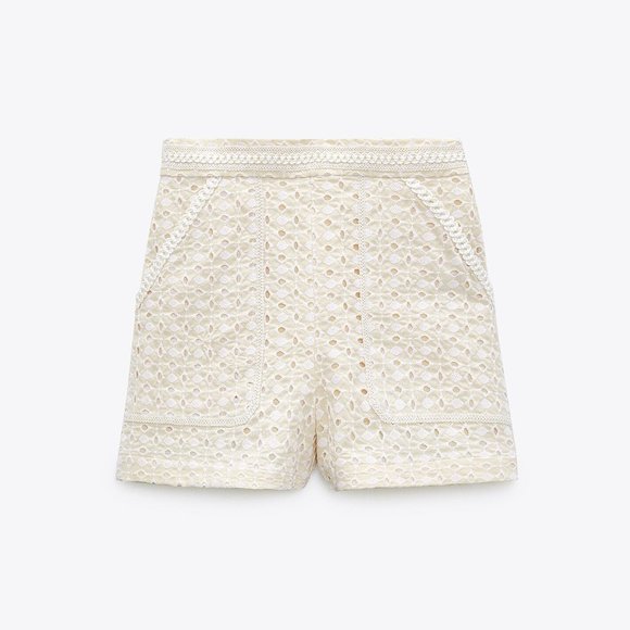 SOLD! ZARA Embroidered Eyelet Shorts* - Picture 16 of 16